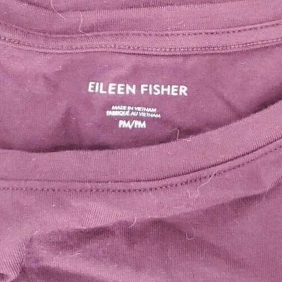 Eileen Fisher Shirt Tunic Dress Womens Brown Organic Cotton Spandex Stretch PM - Picture 10 of 11